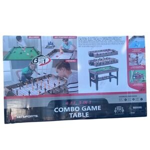 MD Sports 4 Ft 3 in 1 Combo Game Table Billiards Air Hockey Foosball‎